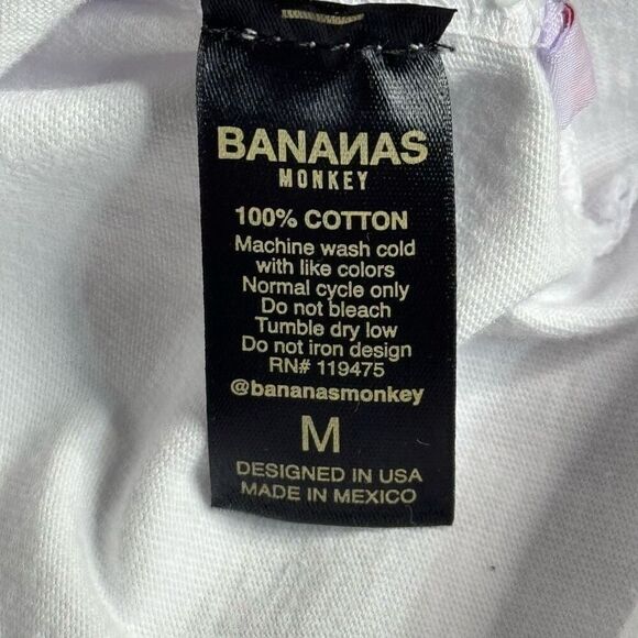 Bananas Monkey NWT white graphic Homies t-shirt size S - Picture 9 of 9